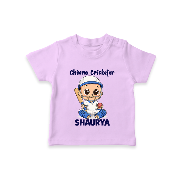 Chinna Cricketer TSHIRT - LILAC - 0-5 Months Old (Chest 17")