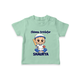 Chinna Cricketer TSHIRT - MINT GREEN - 0-5 Months Old (Chest 17")