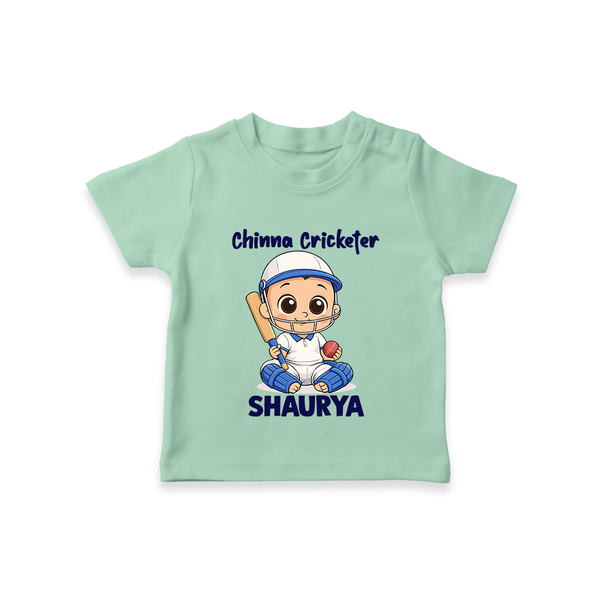 Chinna Cricketer TSHIRT - MINT GREEN - 0-5 Months Old (Chest 17")