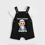 Chinna Cricketer DUNGAREE - BLACK - 0 - 5 Months Old (Chest 18")
