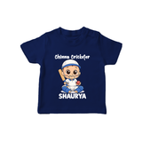 Chinna Cricketer TSHIRT - NAVY BLUE - 0-5 Months Old (Chest 17")