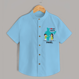I Love My India Customized Shirt For Kids - SKY BLUE - 0 - 6 Months Old (Chest 23")