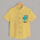I Love My India Customized Shirt For Kids - YELLOW - 0 - 6 Months Old (Chest 23")