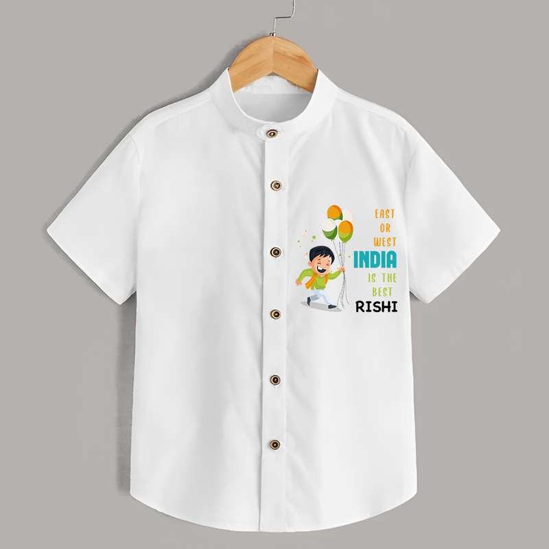 East Or West India Is The Best Customized Shirt For Kids - WHITE - 0 - 6 Months Old (Chest 23")