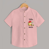 I Am A Proud Indian Customized Shirt For Kids - PEACH - 0 - 6 Months Old (Chest 23")
