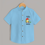 I Am A Proud Indian Customized Shirt For Kids - SKY BLUE - 0 - 6 Months Old (Chest 23")
