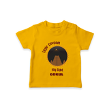 Little Deepam Big Light  - Customized T-Shirt For Kids With Name - CHROME YELLOW - 0-5 Months Old (Chest 17")