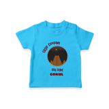 Little Deepam Big Light  - Customized T-Shirt For Kids With Name - SKY BLUE - 0-5 Months Old (Chest 17")