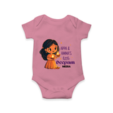 Appa And Amma's Little Deepam  - Customized Romper For Babies With Name - ONION - 0 - 3 Months Old (Chest 16")