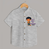 Appa & Amma's Little Deepam  - Customized Shirt For Kids With Name - GREY MELANGE - 0 - 6 Months Old (Chest 23")