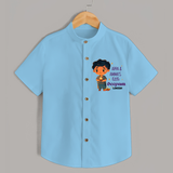 Appa & Amma's Little Deepam  - Customized Shirt For Kids With Name - SKY BLUE - 0 - 6 Months Old (Chest 23")