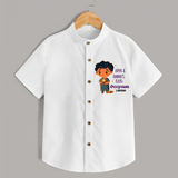 Appa & Amma's Little Deepam  - Customized Shirt For Kids With Name - WHITE - 0 - 6 Months Old (Chest 23")