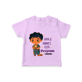 Appa & Amma's Little Deepam  - Customized T-Shirt For Kids With Name - LILAC - 0-5 Months Old (Chest 17")