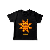 Happy Karthigai Deepam Ð Celebrate Bright: T-Shirt For Kids With Customized Name - BLACK - 0-5 Months Old (Chest 17")