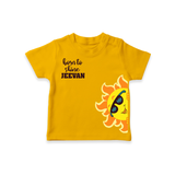 Born to Shine – Personalised Kids T-Shirt - CHROME YELLOW - 0-5 Months Old (Chest 17")
