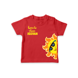 Born to Shine – Personalised Kids T-Shirt - RED - 0-5 Months Old (Chest 17")