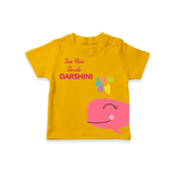 Sea You Smile – Personalised Kids T-Shirt - CHROME YELLOW - 0-5 Months Old (Chest 17")