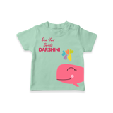 Sea You Smile – Personalised Kids T-Shirt - MINT GREEN - 0-5 Months Old (Chest 17")