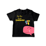 Sea You Smile – Personalised Kids T-Shirt - BLACK - 0-5 Months Old (Chest 17")