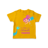Little Mermaid – Personalised Kids T-Shirt - CHROME YELLOW - 0-5 Months Old (Chest 17")