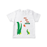 Croc & Roll – Personalised Kids T-Shirt - WHITE - 0-5 Months Old (Chest 17")