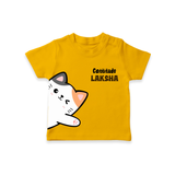 Cattitude – Personalised Kids T-Shirt - CHROME YELLOW - 0-5 Months Old (Chest 17")