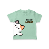 Cattitude – Personalised Kids T-Shirt - MINT GREEN - 0-5 Months Old (Chest 17")