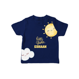 Rise and Shine – Personalised Kids T-Shirt - NAVY BLUE - 0-5 Months Old (Chest 17")