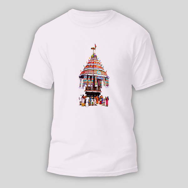 Divine Journey of Koniamman - Koniamman Themed Tshirt For Adults - WHITE - S (Chest 19")