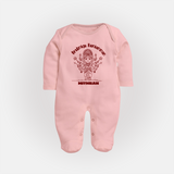 Arulmigu Koniamman - Customized Sleep Suit For Babies With Name - BABY PINK - New Born (Chest 7.5")