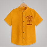 Arulmigu Koniamman - Customized Shirt For Kids With Name - CHROME YELLOW - 0 - 6 Months Old (Chest 23")