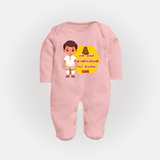 Koniamman Therottam, A Festival of Faith - Customized Sleep Suit For Babies With Name - BABY PINK - New Born (Chest 7.5")