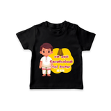 Koniamman Therottam, A Festival of Faith - Customized T-Shirt For Kids With Name - BLACK - 0-5 Months Old (Chest 17")