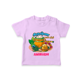 Happy Krishna Jayanthi -  Customised TShirt for kids - LILAC - 0-5 Months Old (Chest 17")