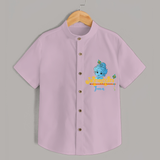 Janmashtami With Little Krishna Customised Shirt for kids - PINK - 0 - 6 Months Old (Chest 23")