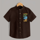 Naa Modati Krishnashtami Special Shirt | Personalized Baby Outfit for the Occasion - CHOCOLATE BROWN - 0 - 6 Months Old (Chest 23")