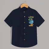 Naa Modati Krishnashtami Special Shirt | Personalized Baby Outfit for the Occasion - NAVY BLUE - 0 - 6 Months Old (Chest 23")