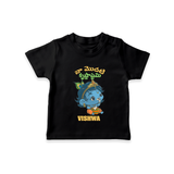 Naa Modati Krishnashtami Special T-shirt | Personalized Baby Outfit for the Occasion - BLACK - 0-5 Months Old (Chest 17")