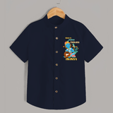 Maiya Ka Natkhat Kanhaiya Shirt | Personalized Shirt for Krishna's Mischief - NAVY BLUE - 0 - 6 Months Old (Chest 23")