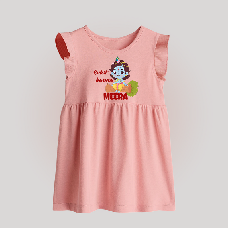 Cutest Kanna Baby Frock | Custom Baby Frock for Your Little Kanna - BABY PINK - 0 - 3 Months Old (Chest 17")