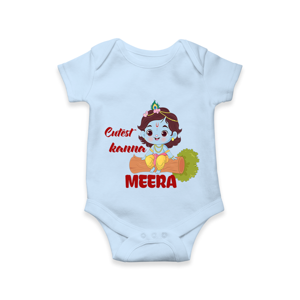 Cutest Kanna Romper / onesie | Custom Baby Romper / onesie for Your Little Kanna - BABY BLUE - New Born (Chest 14")