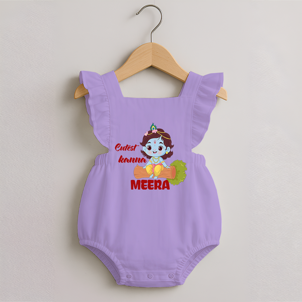 Cutest Kanna Romper Frock | Custom Baby Romper Frock for Your Little Kanna - LILAC - 0 - 3 Months Old (Chest 19")