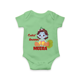 Cutest Kanna Romper / onesie | Custom Baby Romper / onesie for Your Little Kanna - GREEN - New Born (Chest 14")
