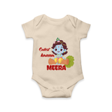 Cutest Kanna Romper / onesie | Custom Baby Romper / onesie for Your Little Kanna - IVORY - New Born (Chest 14")