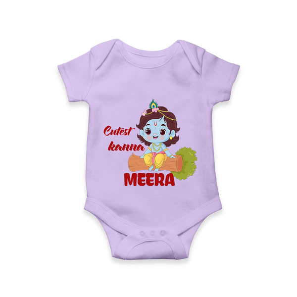 Cutest Kanna Romper / onesie | Custom Baby Romper / onesie for Your Little Kanna - LILAC - New Born (Chest 14")