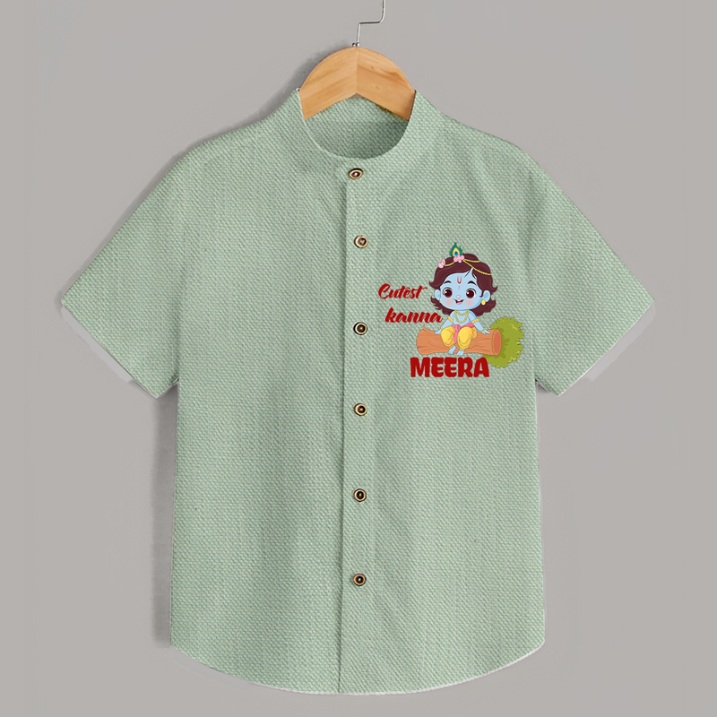 Cutest Kanna Shirt | Custom Baby Shirt for Your Little Kanna - MINT GREEN - 0 - 6 Months Old (Chest 23")
