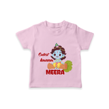 Cutest Kanna TShirt | Custom Baby TShirt for Your Little Kanna - BABY PINK - 0-5 Months Old (Chest 17")
