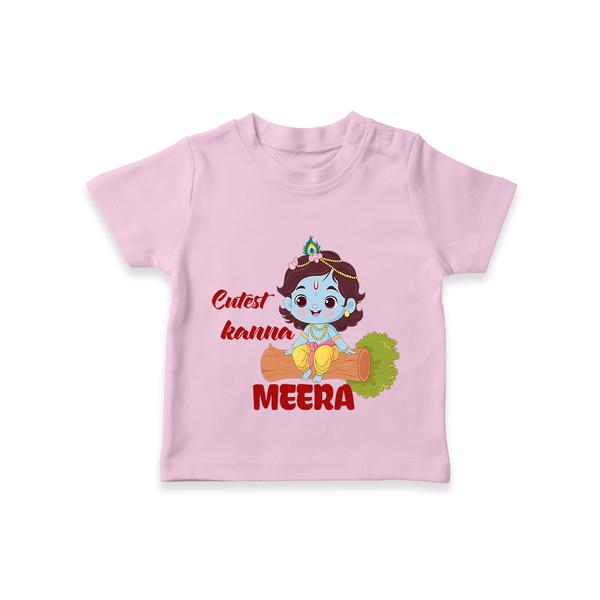 Cutest Kanna TShirt | Custom Baby TShirt for Your Little Kanna - BABY PINK - 0-5 Months Old (Chest 17")