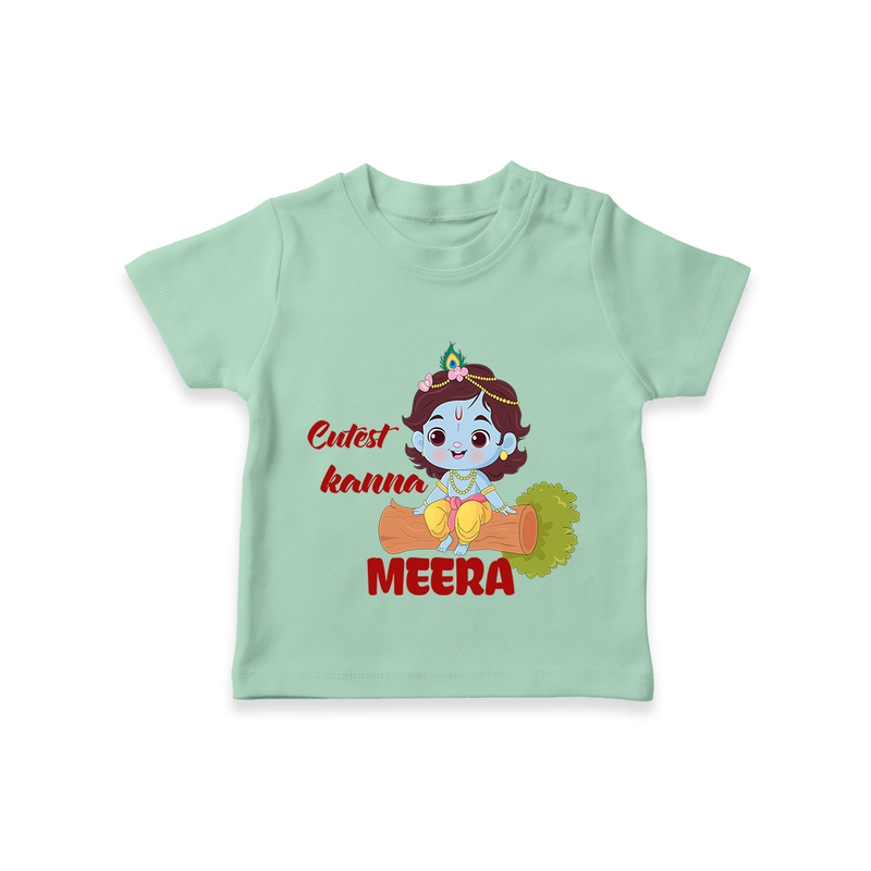 Cutest Kanna TShirt | Custom Baby TShirt for Your Little Kanna - MINT GREEN - 0-5 Months Old (Chest 17")