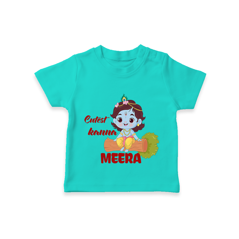Cutest Kanna TShirt | Custom Baby TShirt for Your Little Kanna - TEAL - 0-5 Months Old (Chest 17")